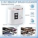 3 in 1 Makeup Brush Washer Electric Makeup Brush Cleaner Machine & Dryer & Holder Combined, Portable USB Deep Cleaning for All Size Beauty Makeup Brush Set and Sponges Efficient Wash & Dry
