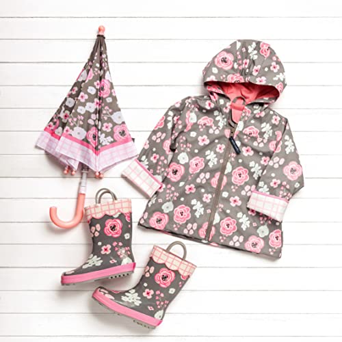 Image of Stephen Joseph, Girls Raincoat Waterproof Jacket Cotton Lined Hooded Outerwear for School Travel Sizes 2T-7 /8