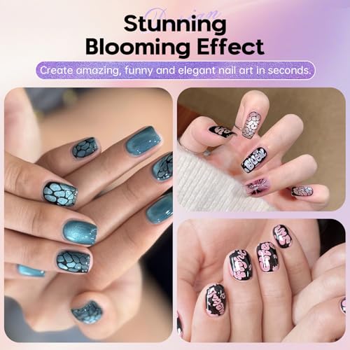 Set de esmaltes en gel Black Poke con base profesional miniatura 6