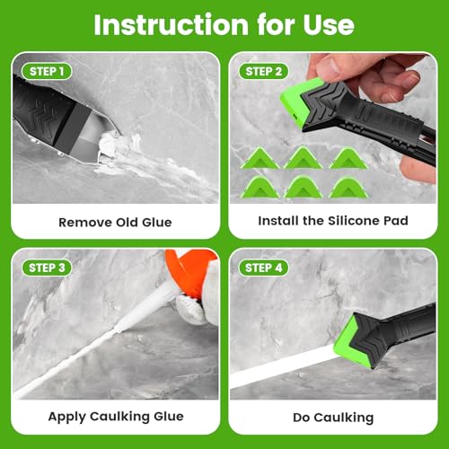 Goopreen 5-in-1 Caulking Tool with Pads