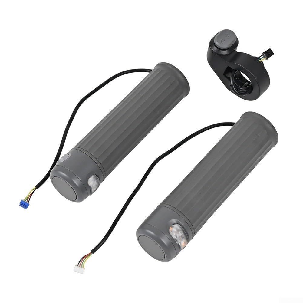 Puños de patinete con intermitentes LED para Xiaomi 4 Pro Max y Plus en color gris