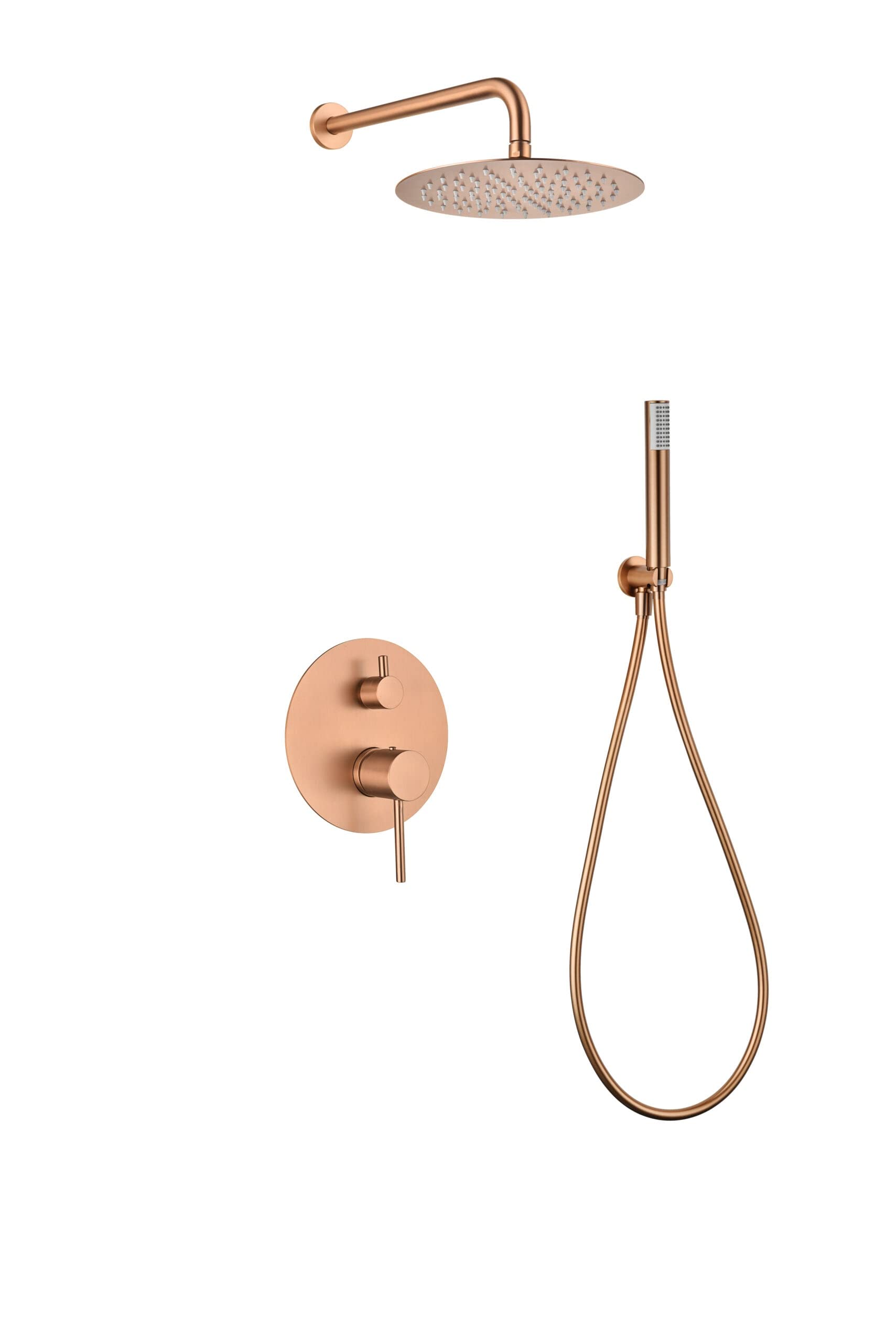 IMEX GPM039/ORC MONZA Conjunto Grifo Ducha Monomando Empotrado Oro Rosa Cepillado
