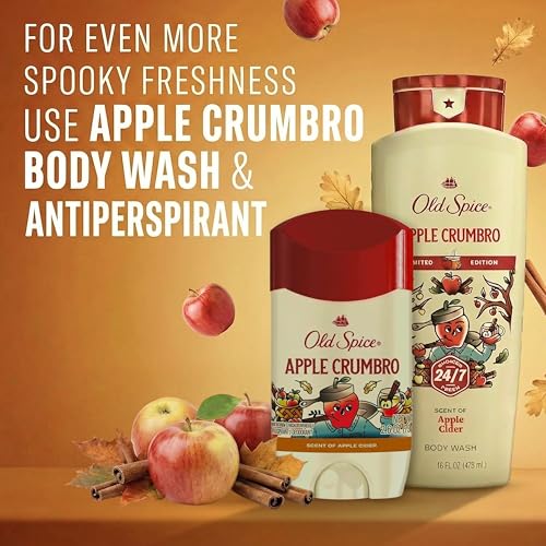 Old Spice Men's Antiperspirant, Apple Crumbro, 2.6oz | Dry Feel, Scent of Apple Cider, 24/7 Sweat and Odor Protection, Limited Seasonal Edition - image 8