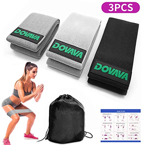 Workout Resistance Bands Set of 3, Premium Fabric Excercise Band for Legs and Butt - Non-Slip Loop D Workout Resistance Bands Set of 3, Premium Fabric Excercise Band for Legs and Butt - Non-Slip Loop D