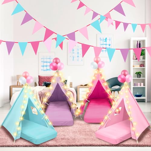 Lemosae 4 Pack Kids Teepee Set