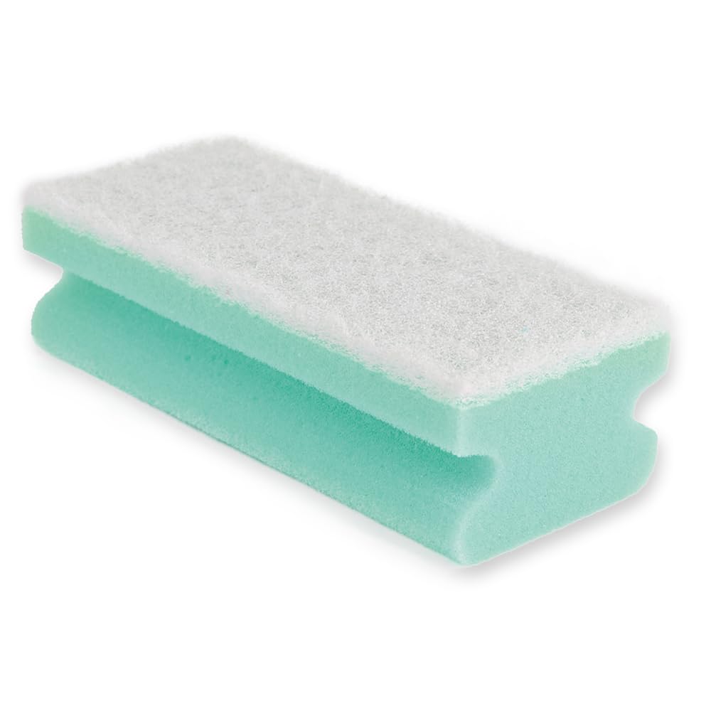 100 Stück Franz Mensch Padschwämme Colour grün 15x7 cm | Schaumstoff/Softvlies, H: 4,5 cm, Reinigungsschwämme, Putzschwämme, vielseitig einsetzbar