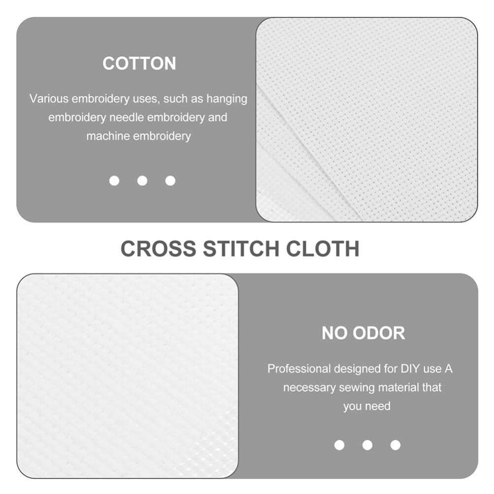Operitacx 10 Sheets of Cross Stitch, Fabric DIY Cross Stitch, Aida Cloth Fabric for Embroidery DIY Handmade Art Craft, Embroidery Fabrics