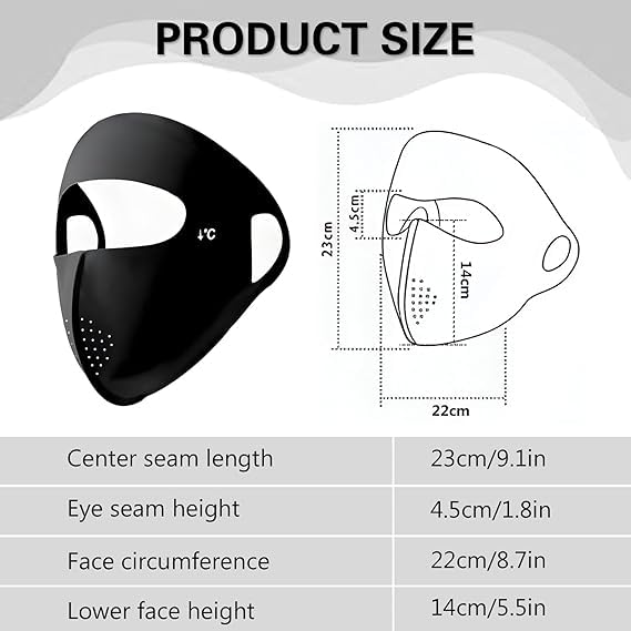 Image of 3-4 PCS Face Cover for Women, Full Face Mask for Sun Protection During Outdoor Activities, Breathable Ice Silk Fabric for All-Day Comfort