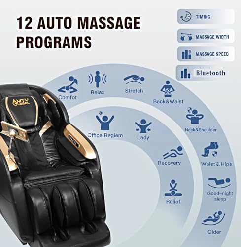 Image of Q5 Massage Chair for Stress Relief | 7D Massage Technology, Advanced SL Track, Wireless Phone Charging | Zero Gravity Positioning, Bluetooth Speaker, Voice Control & AI Body Scan