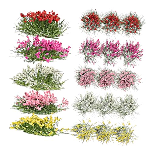 Garneck 5ensembles Miniatures Soi-même Composition Miniature Modèles De Fleurs Touffes De Décoration De Jardin