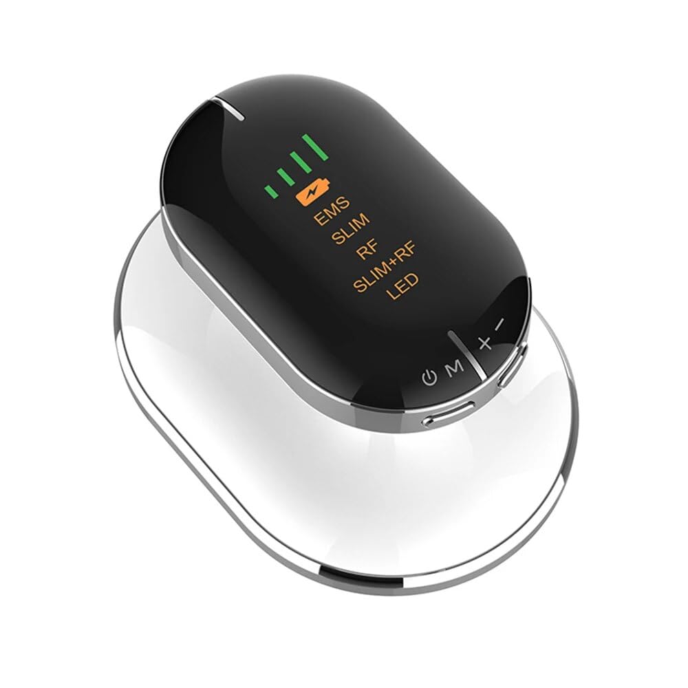 Dispositivo de Radiofrecuencia Corporal - Aparato Masajeador Corporal Profesional - Maquina Anti Flacidez con Tecnología de Electroestimulación EMS y LED