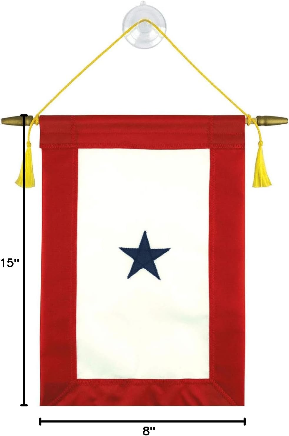 Family Member Military Service Banner - One Blue Star Service Banner Flag – 7 ½ Inches by 14 ½ Inches - Image 3