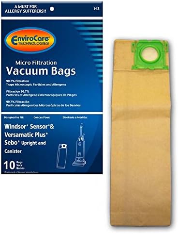 EnviroCare Commercial Vacuum Cleaner Allergy Bag, Pack of 10