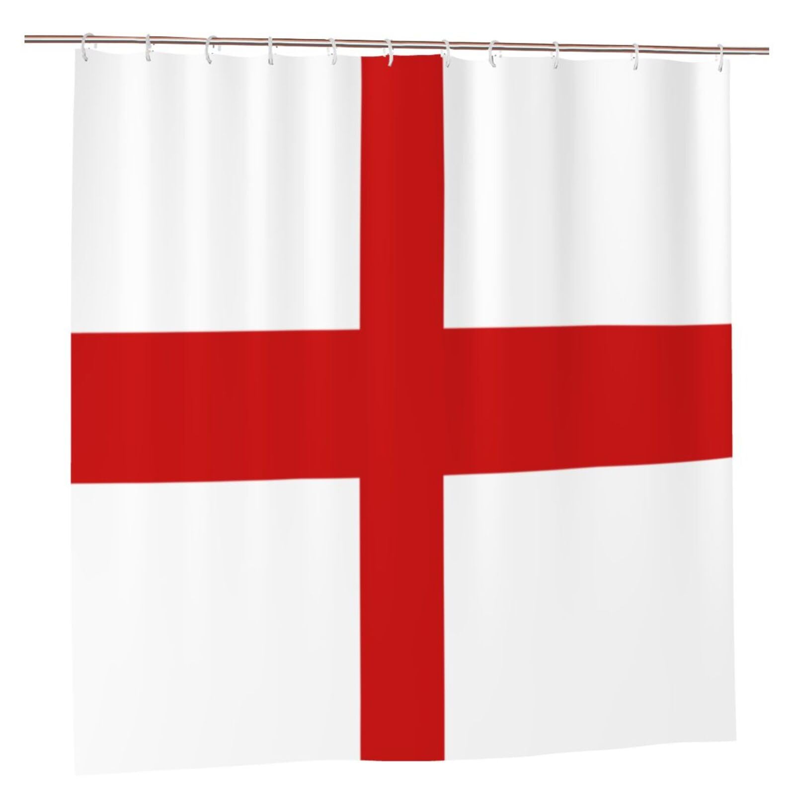 Klgrtjhk Plastic England Flag Shower Curtain 72X72in Bathroom Curtain﻿