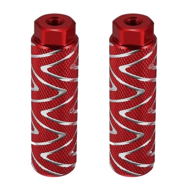 Cale pied BMX rouge en alliage d'aluminium universel pour vélo VTT