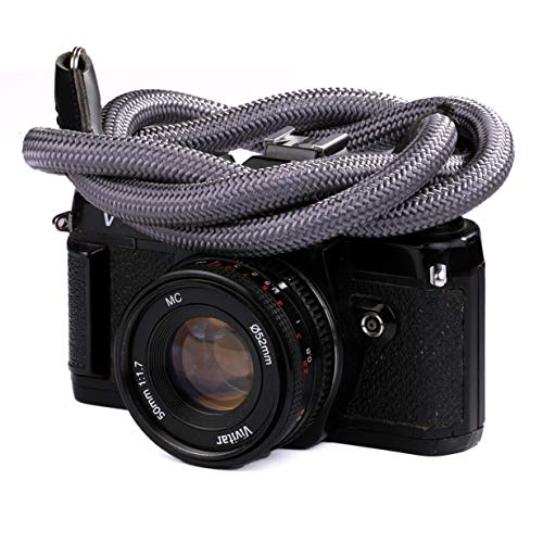 Image of Xaperture Rope Camera Neck Straps for DSLR /SLR and mirrorless Cameras (100cm, Grey)
