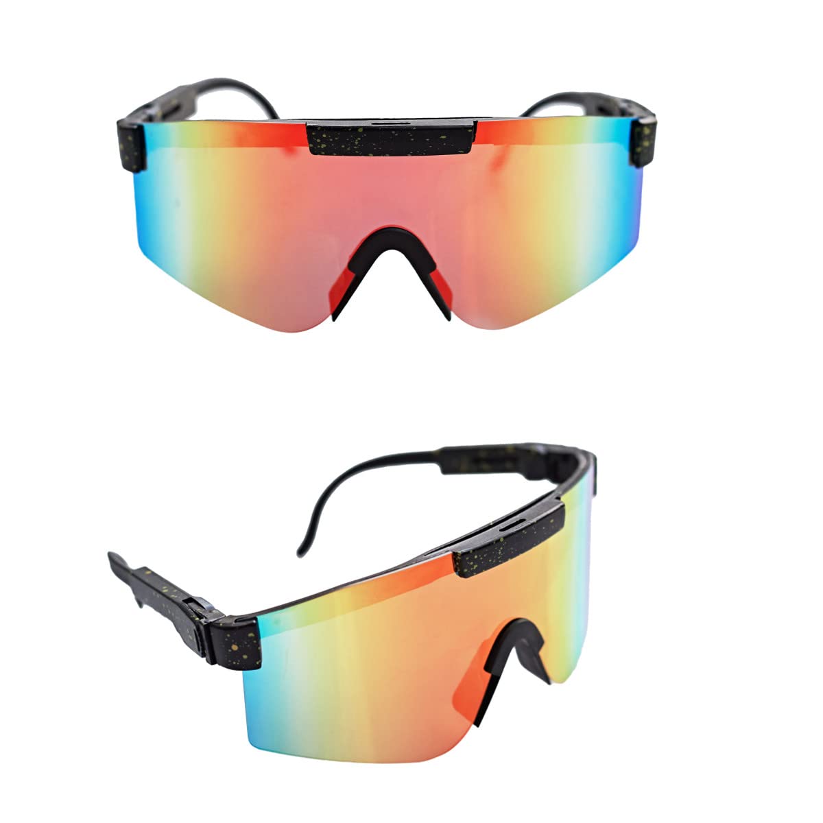 Polarized sports sunglasses, UV400 outdoor protective glasses for men and women, youth baseball, fishing, beach, surfing. (C6), 150MM