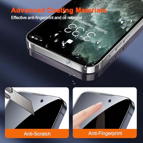 SIBEITU 2-Pack [Auto Alignment Kit] Privacy Screen Protector for iPhone 11 Pro Max, 6.5 Inch 25° Anti-Spy Auto Dust Removal Installation Glass Film, 9H Hardness Anti Scratch Bubble Free Protector