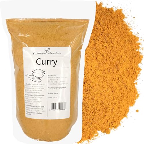 Poudre de Curry Indien 1kg | Mélange D'Épices Aromatique Naturel | Curcuma Coriandre Cumin Fenugrec Cannelle Girofle Gingembre | Currys Sauces Wok Riz | Kuchnia Zdrowia