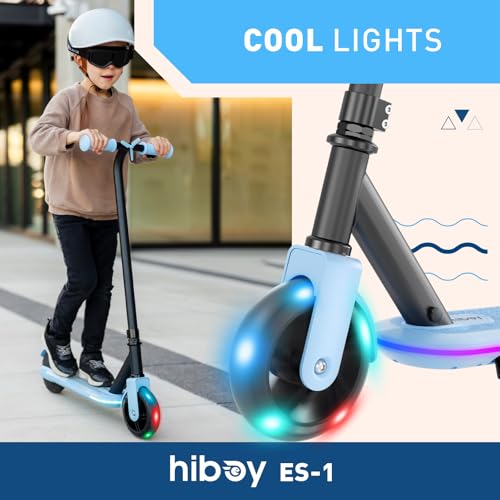 Image of Hiboy ES1 Electric Scooter for Kids Ages 4-10 | LED Light-Up Wheels & Side Lights, 5MPH Safe Speed, Easy Control, Safety Kids Scooter, UL2272 Certificate