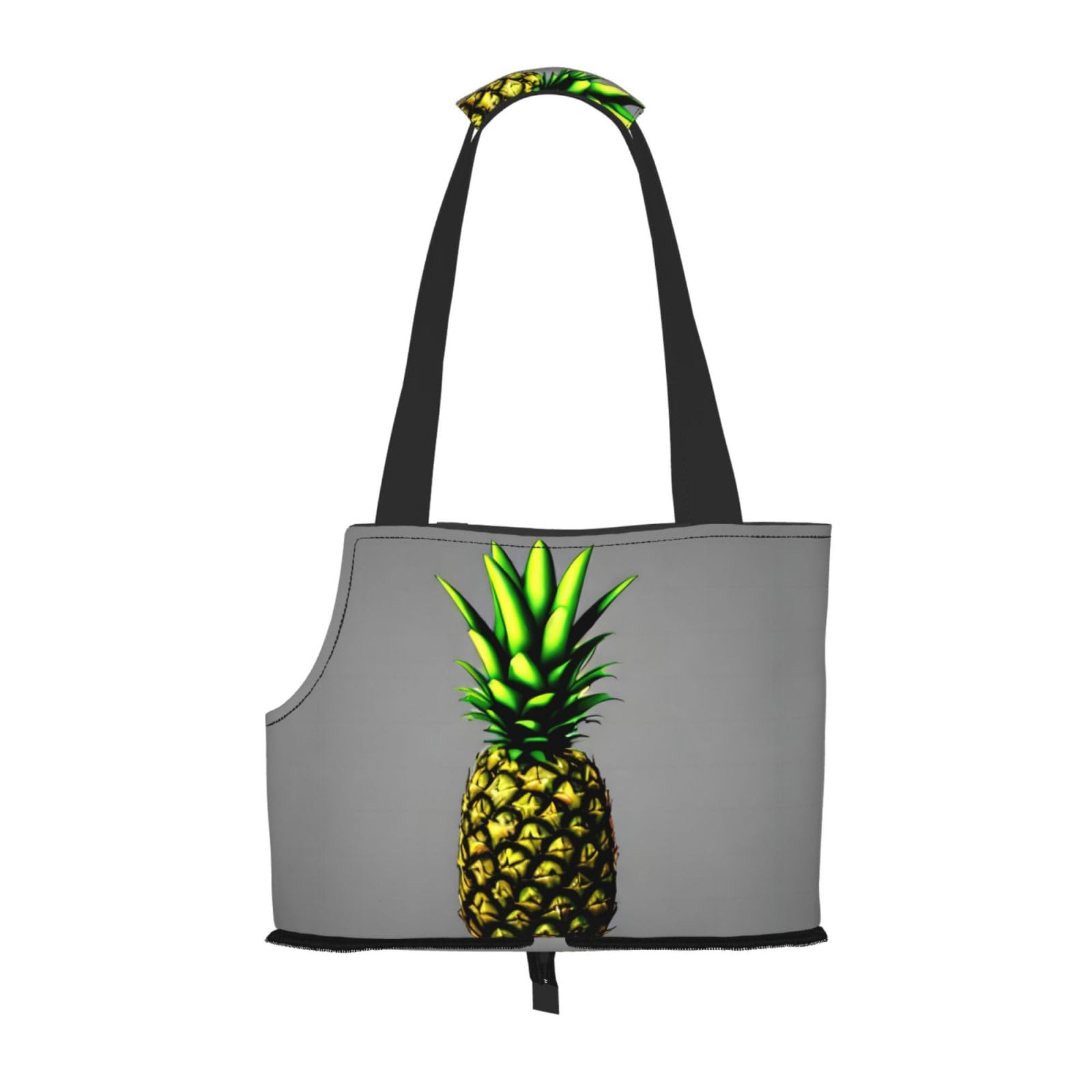 Cartoon Pineapple Pet Tote Bag - Waterproof and Wear-Resistant Portable Shoulder Bag for Small Dogs and Puppies
