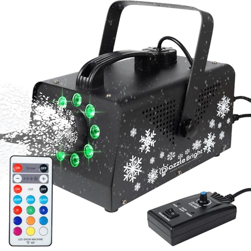 Dazzle Bright 900W Snow Maker Machine Snowflake Making, High Output