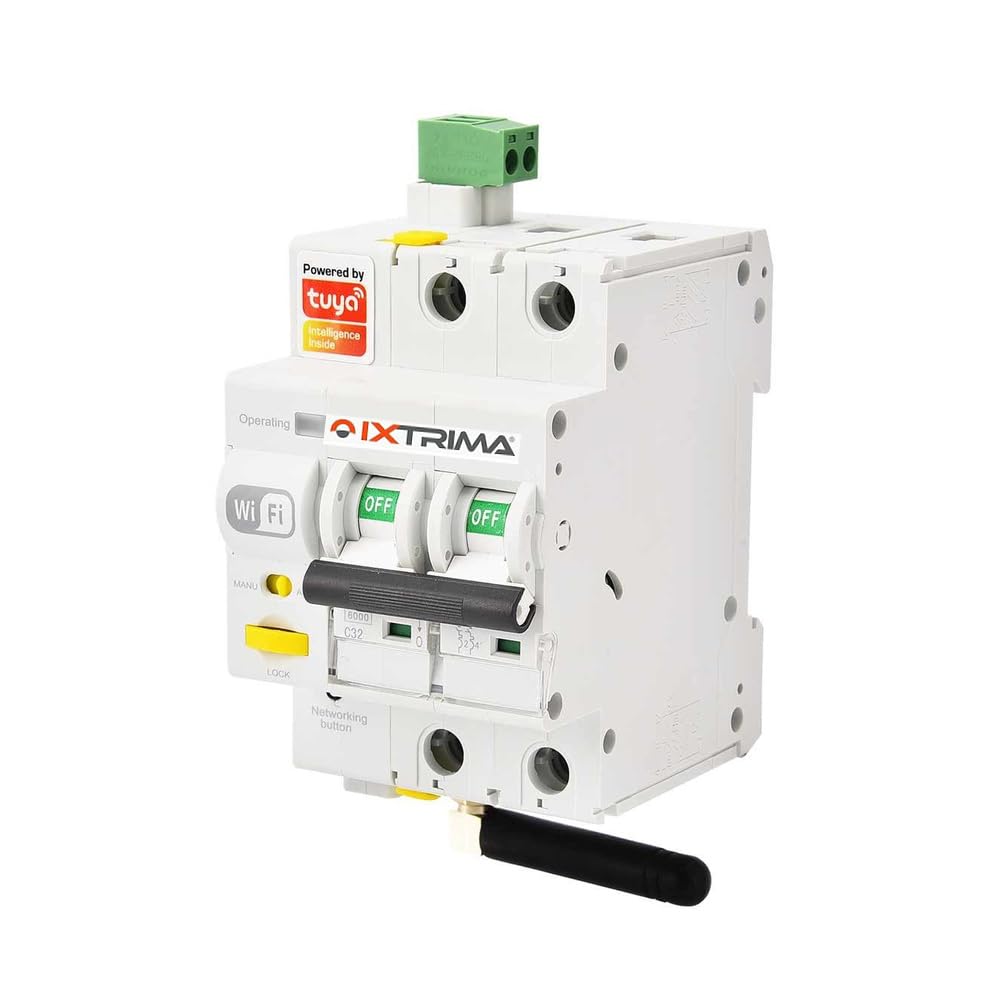 Interruptor magnetotérmico WiFi 2P 32A Tuya Smart para gestión de líneas eléctricas - ESR3232
