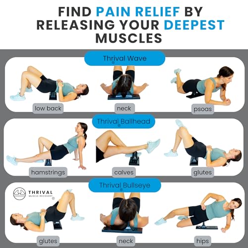 Image of Thrival Relief Pro - Fully Adjustable Psoas and Iliacus Muscle Release Tool with Thrival App for Hip Flexor, Back, Glute and Neck Pain - Trigger Point and Myofascial Release Tool - Carbon Black