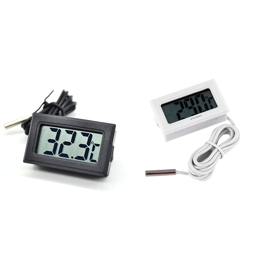 AptechDeals Mini LCD TPM-14 digital thermometer sensor wired for Room Temperature/fridges, Indoor Ou-image-42