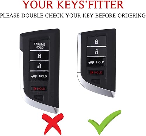 Miniatura 2 de ontto Carcasa para llavero compatible con Acura MDX RDX 2022, funda de llavero de TPU suave antiarañazos con llavero azul