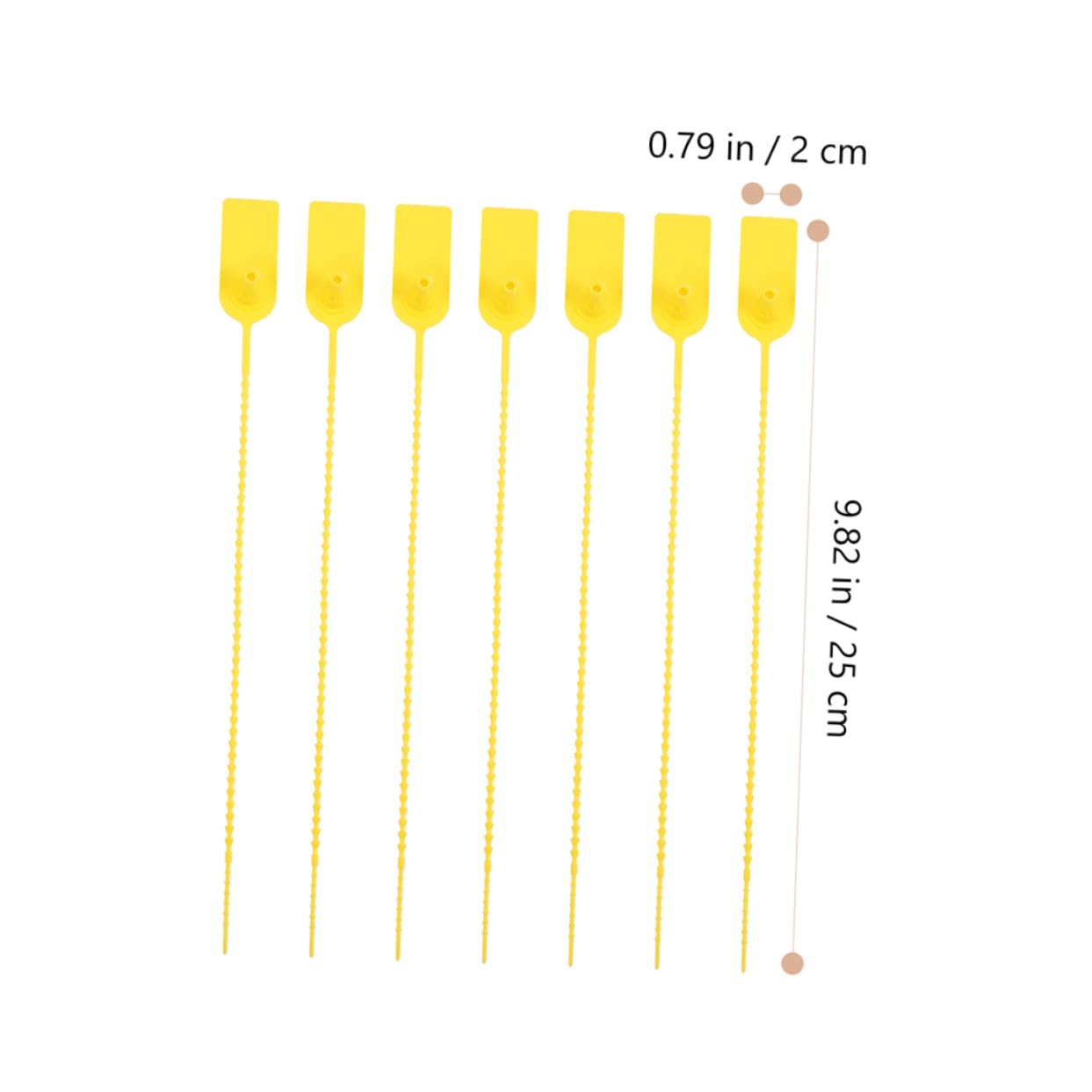 ROMISBABA 50pcs Plastic Shipping Tags Waterproof Self-Locking Seals Writable for Cable Ties Logistics Storage