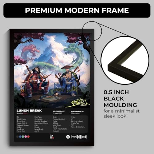 Image of Funk You Store Seedhe Maut Poster | Lunch Break Album Cover Framed A4 Poster of Desi Hip Hop Artist | DHH Album Cover Frame | Sleek Aesthetic Frame for Wall, Room Decor, Gifting, Study Table (F 092)