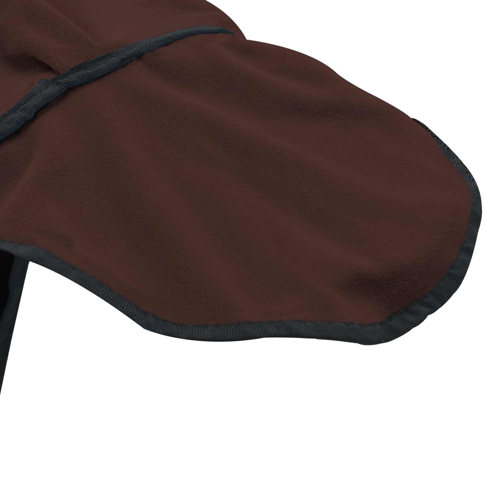 Manta para caballo, 115 cm, poliéster, transpirable, ligera, para entrenamiento, establo y transporte, sin cubierta para el cuello, color marrón oscuro