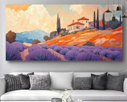 Diamond painting paysage animé 5D kit complet de broderie pour enfant et débutant 30x90cm M79