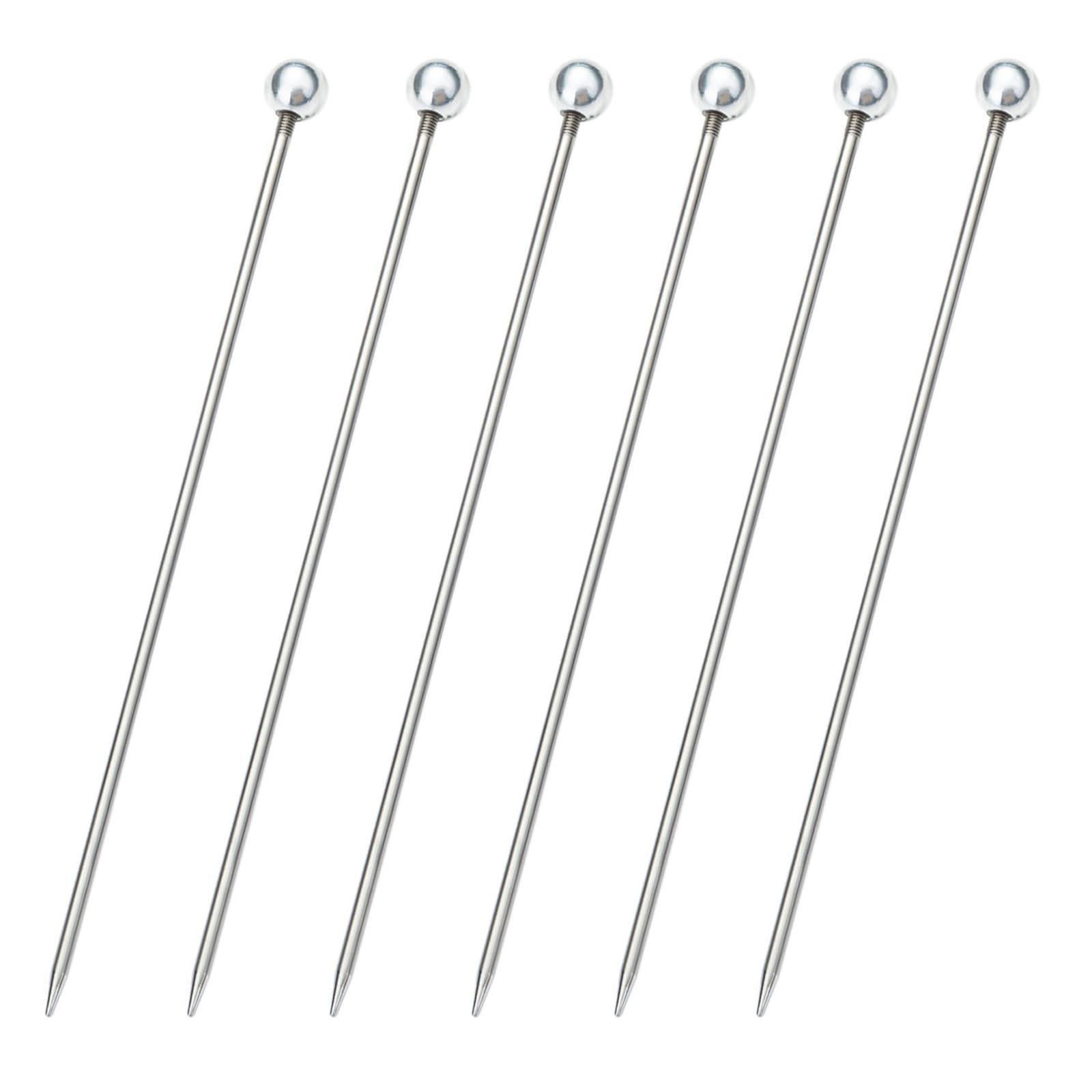 Uqezagpa Of 6 Stainless Steel Cake Testing Needle Cupcake and Biscuits Probe Pastries Accessories Kitchen Baking Utensil Cake Tester