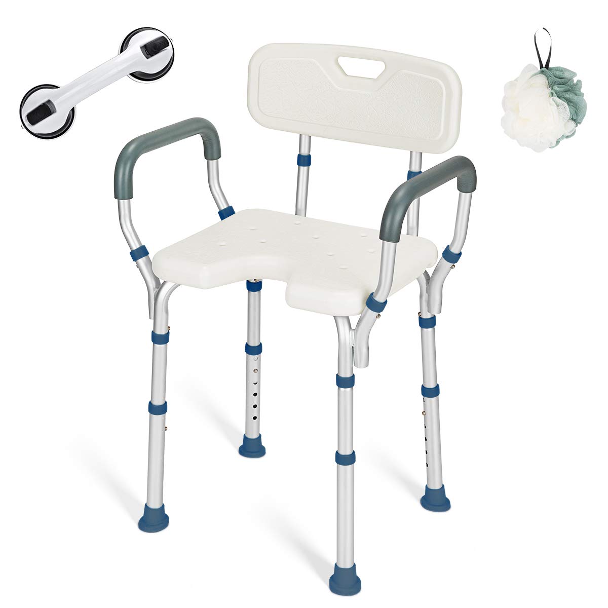 Buy Shower Chair with Back and Arms, Bathtub Lift Chair with Handles