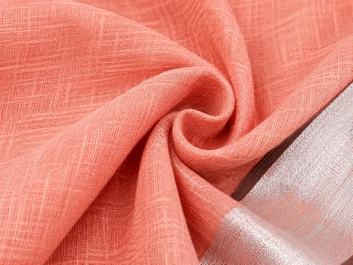 Image of HAIDER ALI AND SONS Grey Cotton Linen Saree for Women | Soft Linen Slub Blend Saree with Running Blouse Piece | Lightweight Handloom Style Saree | Office, Casual, Party & Festival Wear