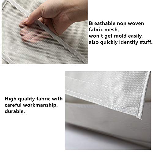 Cutiful Beige 30 Pockets Dual-Sided Hanging Closet Organizer for Underwear, Bra, Socks, Snacks, Makeup, Sunglasses Hanging Storage Organizer in Bedroom, Storeroom, Dorm (30 Pockets) - Thumbnail 7