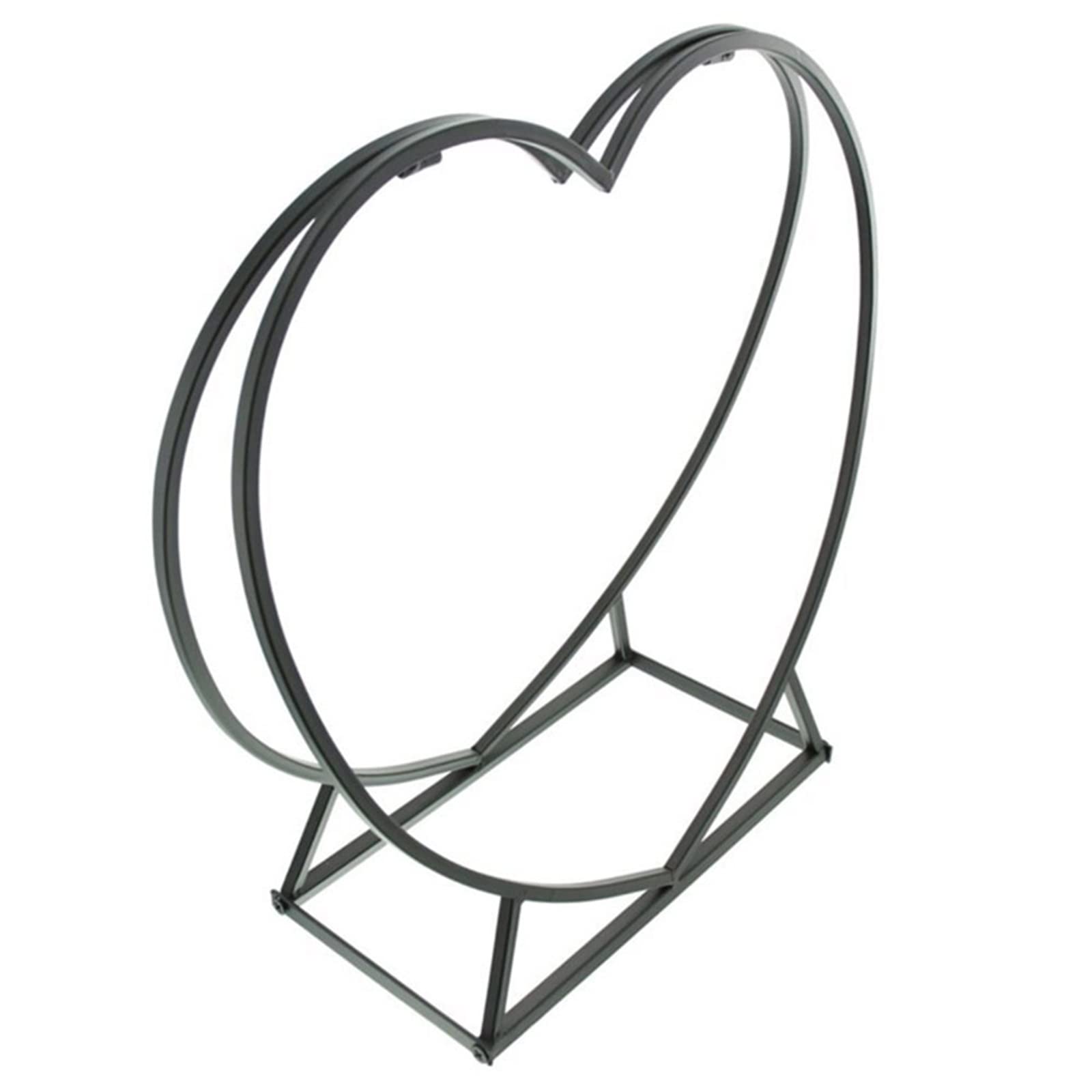 Leñeros En Forma De Corazón - Aro De Hierro Forjado para Leña, Ideal para Estufas De Leña Interiores Y Exteriores, Y para El Porche Trasero.
