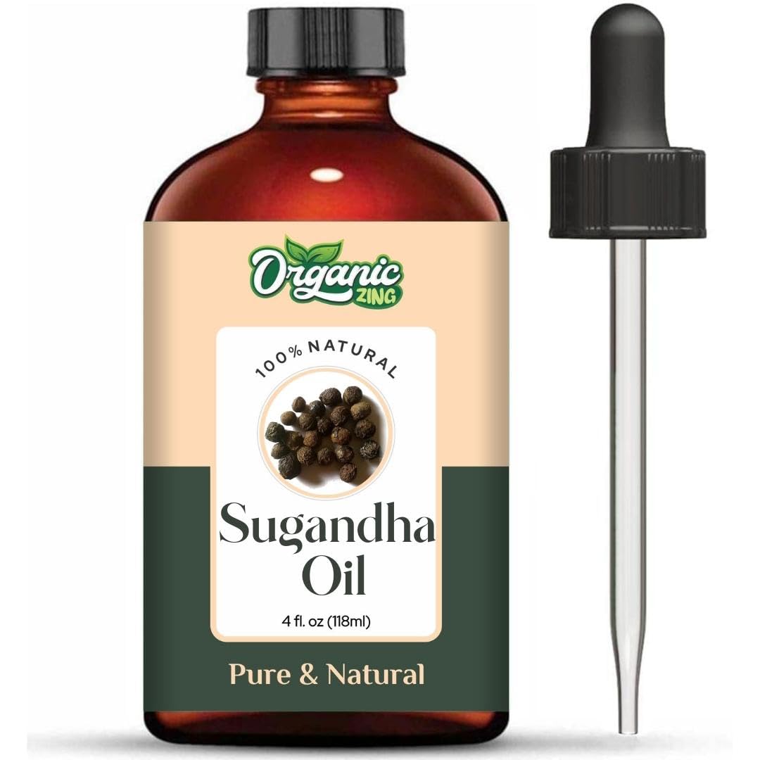 ORGANIC ZINGSugandha Kokila (Cinnamomum glaucescens) Oil | Pure & Natural Essential Oil Aroma, Skincare, Haircare - 118ml/3.99fl oz