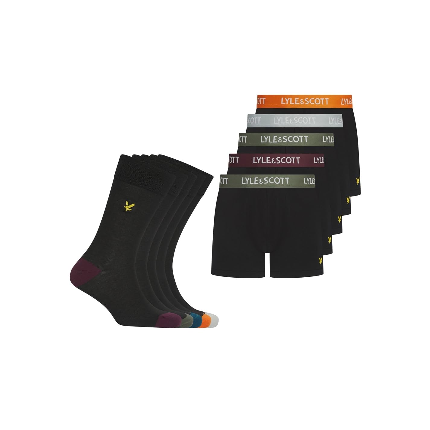 Lyle And Scott Men's Booker Sock Gift Sets - Black  - Medium
