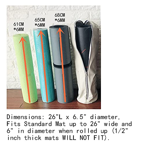 Maxer 【6Color Yoga Mat Bag, Yoga Mat Carrier Full-Zip Exercise Yoga Mat Carry Bag For Women Men With Multi-Functional Storage Pockets And Adjustable Shoulder Strap #TOP6