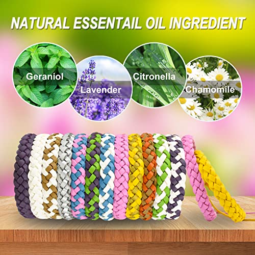 36 Pack Mosquito Repellent Bracelets, Pu Leather Insect & Bug Repellent Wrist Bands For Kids & Adults Outdoor Camping Fishing Traveling #TOP1
