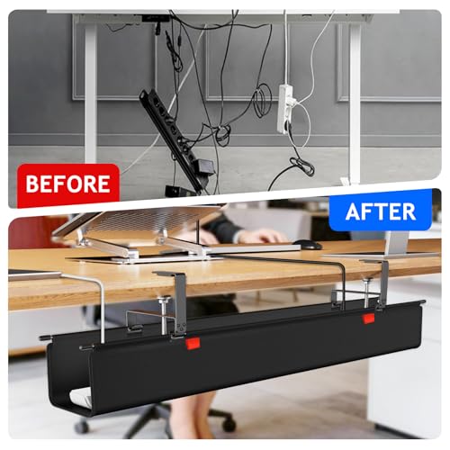 Cache-câbles en tissu Oxford 600D résistant pour grand bureau de 90cm - 4