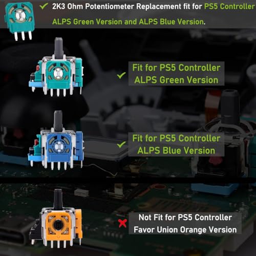 Image of 10 Pack 2K3 Ohm Potentiometer Replacement for Sony PlayStation 5 PS5 Controller, Trim Pot Resistor Module Sensor for Dualsense ALPS Analog Joystick