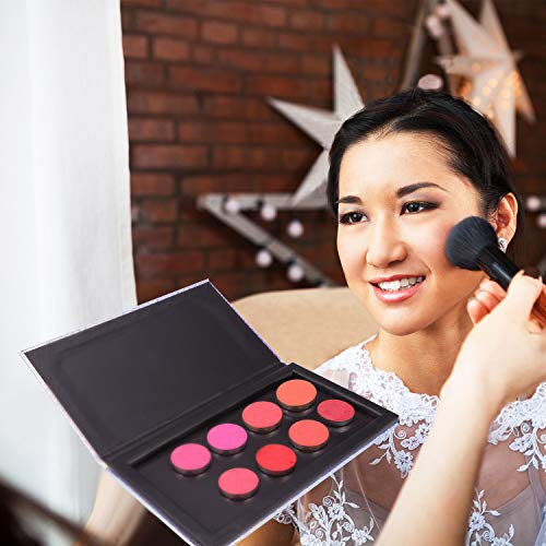 101 Stück Metallaufkleber für Lidschatten Paletten Set, Bestehend aus 1 Makeup-Depot Werkzeug, 50 Stück quadratischem Klebstoff mit Leerer Palette aus Metall und 50 Runden Runden Make-up Farben