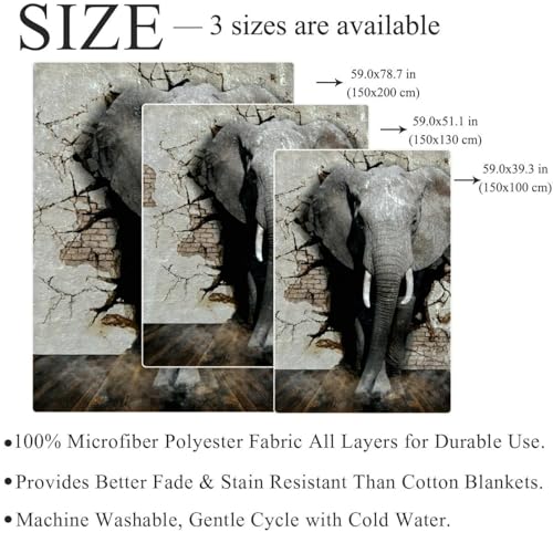 Couverture lit éléphant en polaire douce pour des soirées cocooning chaleureuses