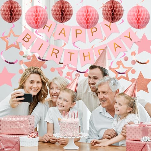 image for meowtastic Birthday Decorations, Happy Birthday Banner with Honeycomb 