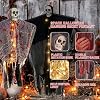 36 Halloween Hanging Ghost Decorations Outdoor, 2Pack Halloween Scary Flying Skeleton Ghost Decor for Haunted House Party Outside Indoor