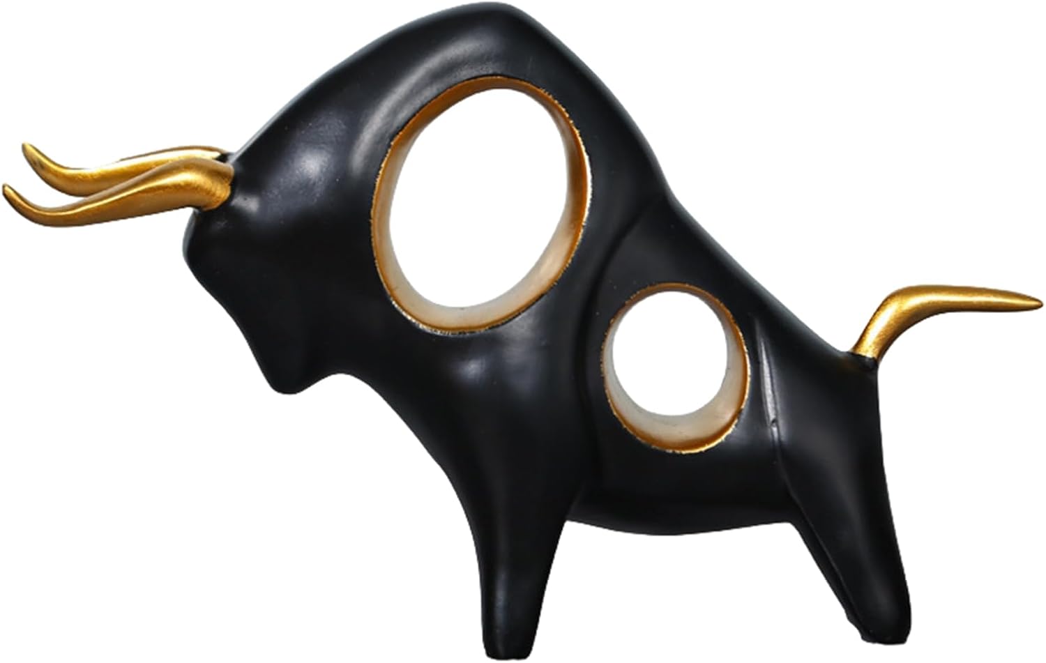 Bull Decorative Statue Skulptur Regal Dekorationen Figuren Harz Tierskulpturen f r B rodienste Schreibtisch Dekoration Ornament GeschenkeBlack b